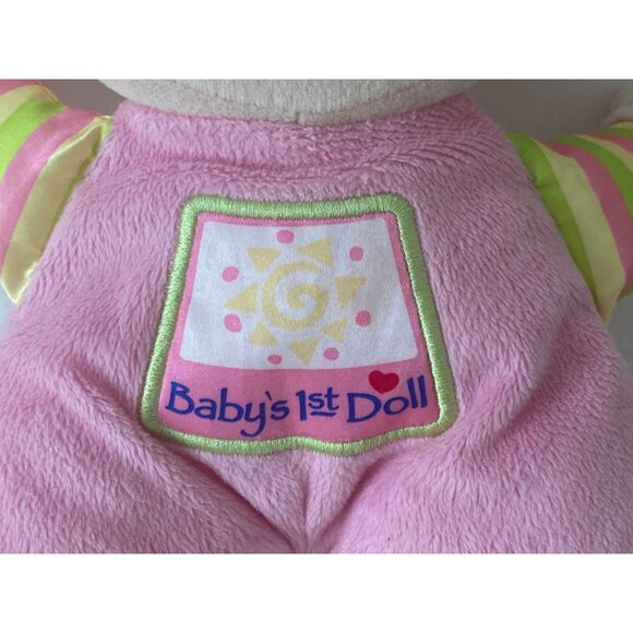 Fisher Price Pink Baby's First 1st Doll Brilliant Basics Plush Rattle Soft Toy - Picture 3 of 9